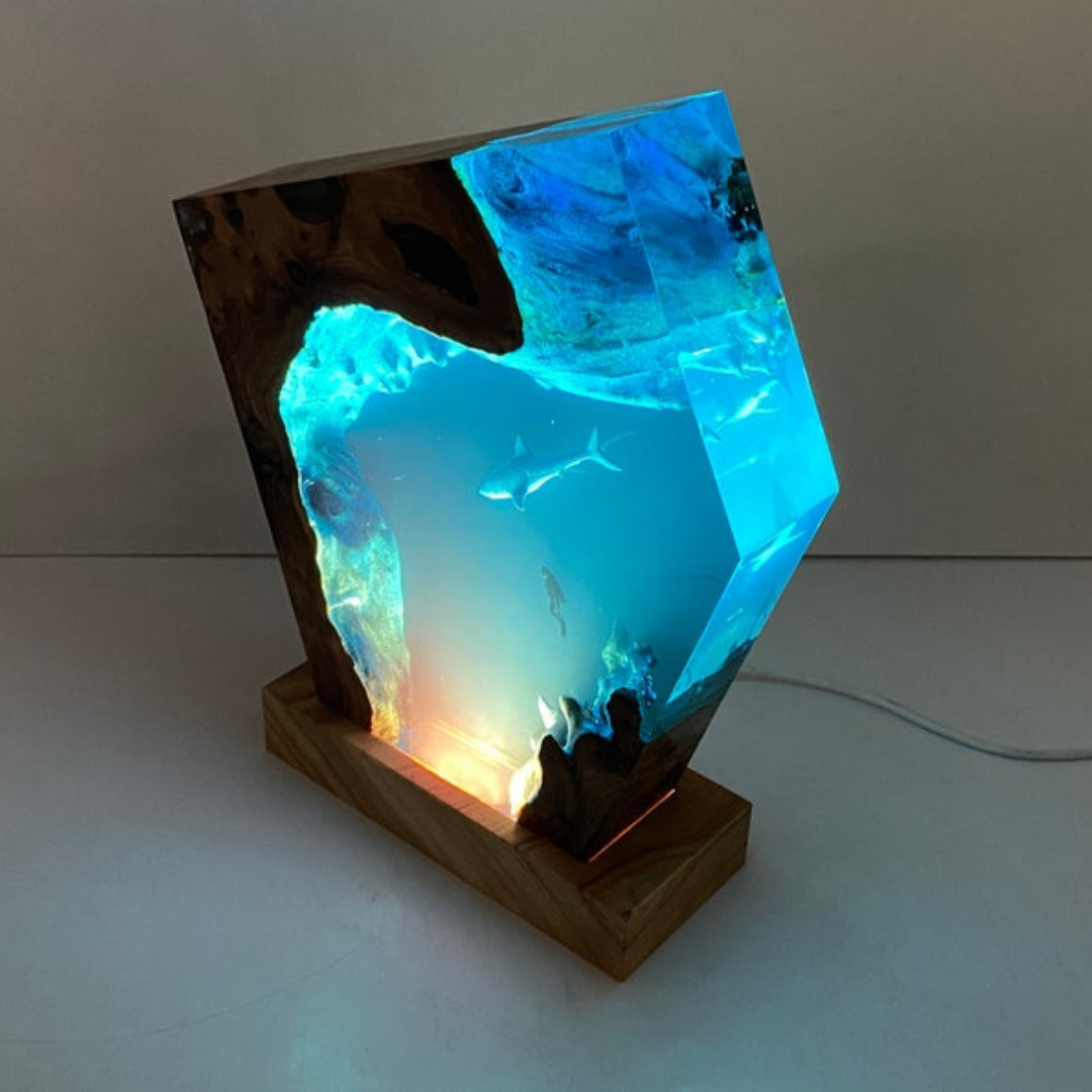 Custom Shark Epoxy Resin Night Light