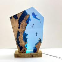 Divers and Sharks Resin Night Lamp thumbnail