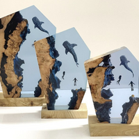 Divers and Sharks Resin Night Lamp thumbnail