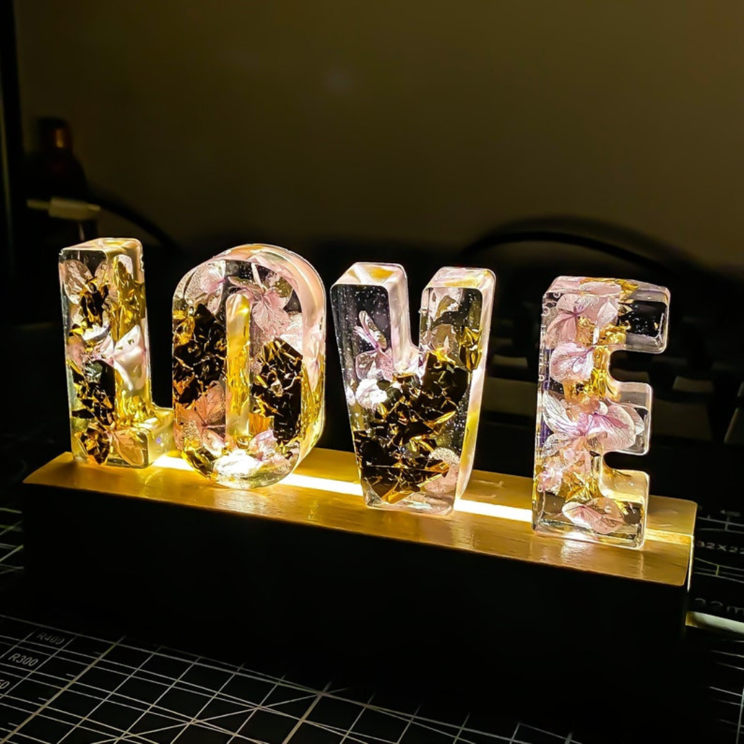 Custom Epoxy Resin Letter Lamp