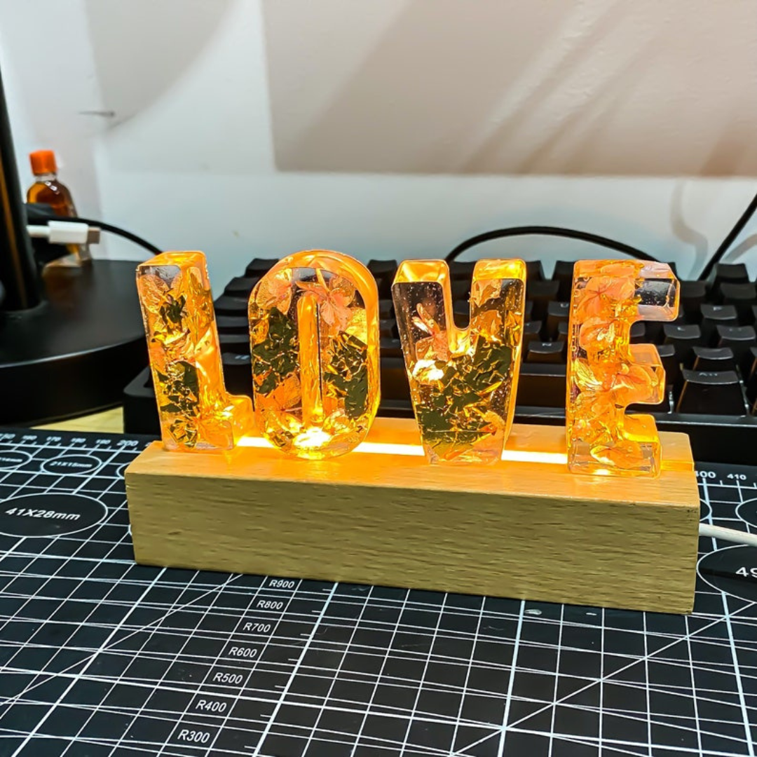 Custom Epoxy Resin Letter Lamp