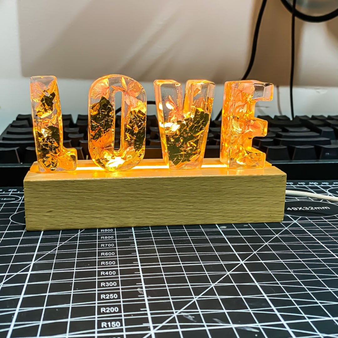 Custom Epoxy Resin Letter Lamp
