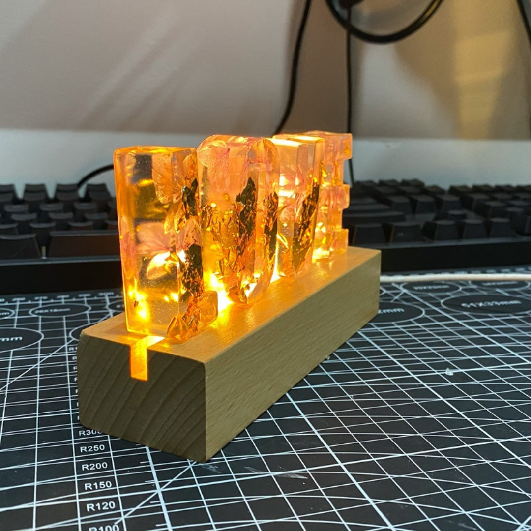 Custom Epoxy Resin Letter Lamp