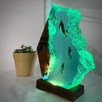 Humpback and Couple Diver Epoxy Night light thumbnail