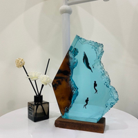 Humpback and Couple Diver Epoxy Night light thumbnail
