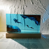 Big Whale And Couple Diver Epoxy Lamp thumbnail