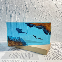 Big Whale And Couple Diver Epoxy Lamp thumbnail