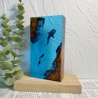 Big Whale And Couple Diver Epoxy Lamp thumbnail