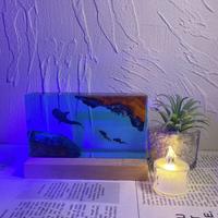 Big Whale And Couple Diver Epoxy Lamp thumbnail