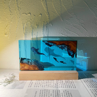 Big Whale And Couple Diver Epoxy Lamp thumbnail