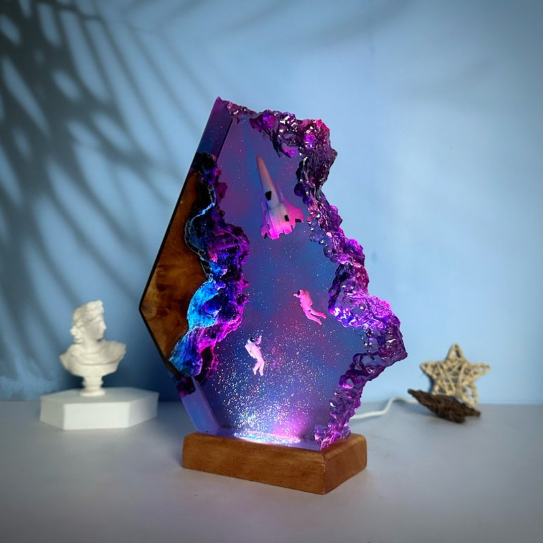 Resin Galaxy Astronaut Lamp