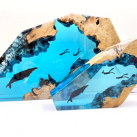 Custom Humpback whale Diver Epoxy Night light thumbnail