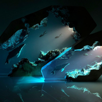 Custom Humpback whale Diver Epoxy Night light thumbnail