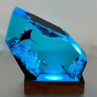 Manta Ray Mystique Epoxy Resin Lamp thumbnail