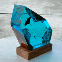 Manta Ray Mystique Epoxy Resin Lamp thumbnail