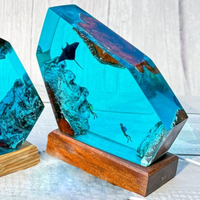 Manta Ray Mystique Epoxy Resin Lamp thumbnail