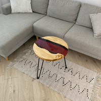 Side Table With Red River Design thumbnail