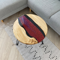 Side Table With Red River Design thumbnail