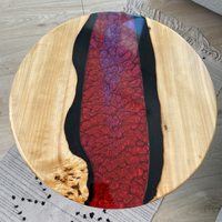 Side Table With Red River Design thumbnail