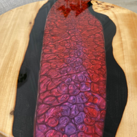 Side Table With Red River Design thumbnail
