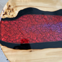 Side Table With Red River Design thumbnail