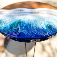 Epoxy Ocean Walnut Side Table thumbnail