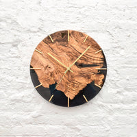 Live Edge Rustic Olive Wood Wall Clock thumbnail