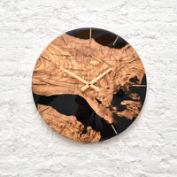 Live Edge Rustic Olive Wood Wall Clock thumbnail