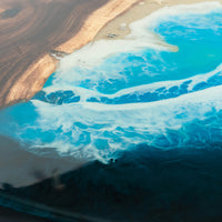 Modern Round Blue Black Epoxy Coffee Table thumbnail