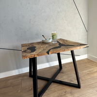 Coffee table made of olive wood and epoxy resin thumbnail