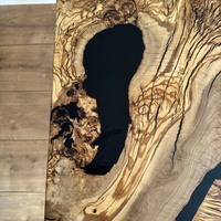 Coffee table made of olive wood and epoxy resin thumbnail