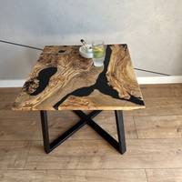 Coffee table made of olive wood and epoxy resin thumbnail