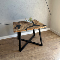 Coffee table made of olive wood and epoxy resin thumbnail