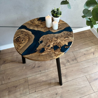 Blue Rustic River Epoxy Coffee Table thumbnail