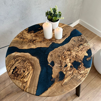 Blue Rustic River Epoxy Coffee Table thumbnail