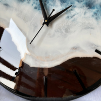Black Epoxy Ocean Resin Wall Clock thumbnail