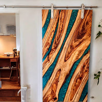 Handmade Green Epoxy Barn Door thumbnail