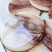 Beige Epoxy Coasters thumbnail