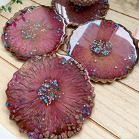 Fuchsia Resin Coaster thumbnail
