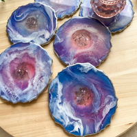 Galaxy Theme Epoxy Coasters thumbnail
