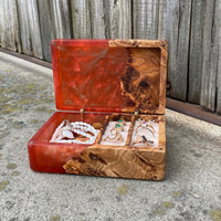 Red Epoxy Jewelry Organizer Box thumbnail