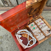 Red Epoxy Jewelry Organizer Box thumbnail
