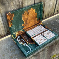 Green Epoxy Resin Jewelry Box thumbnail