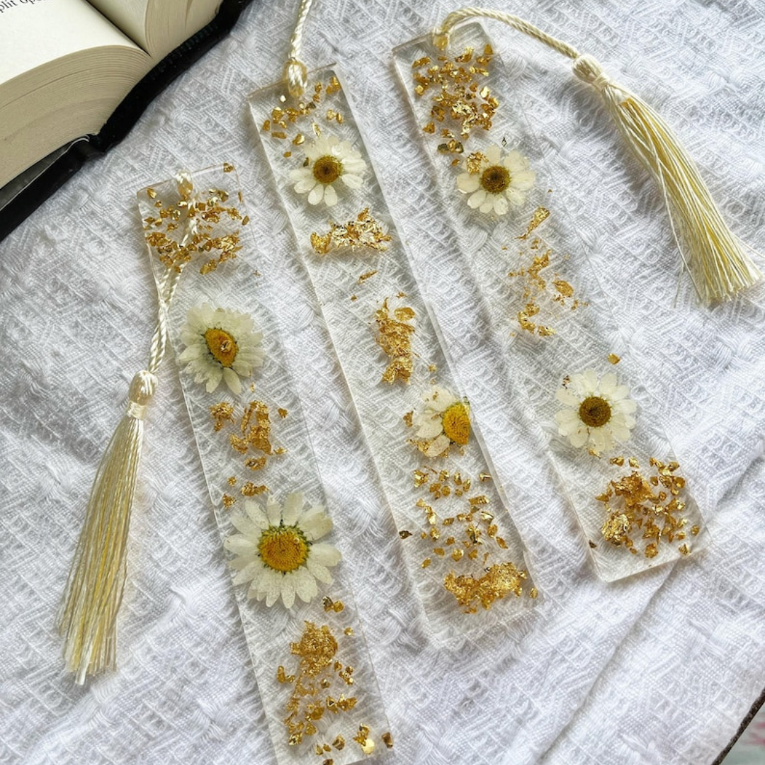 Floral Fantasy Epoxy Bookmarks