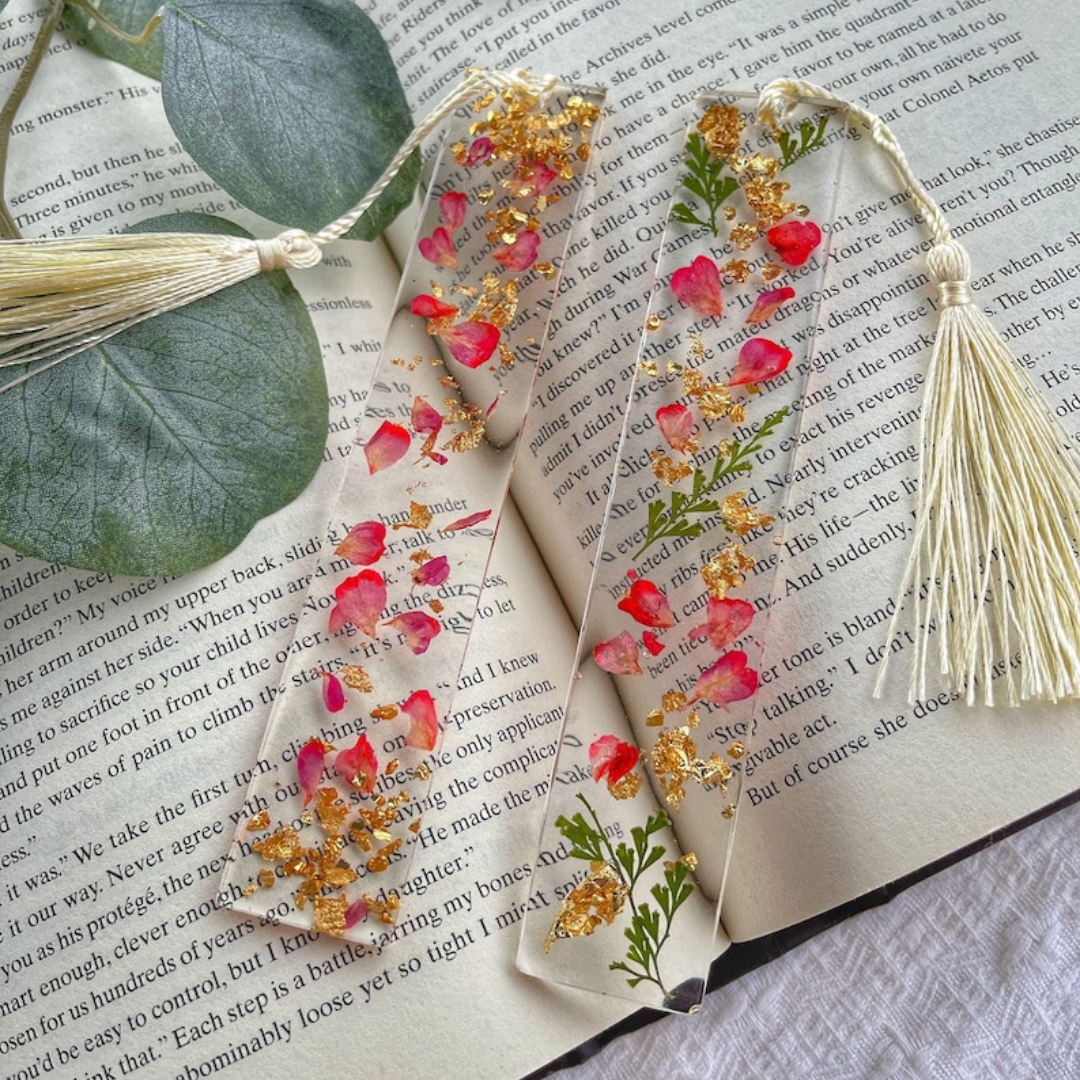 Floral Fantasy Epoxy Bookmarks
