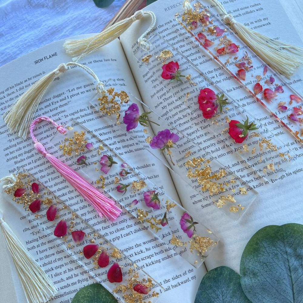 Floral Fantasy Epoxy Bookmarks
