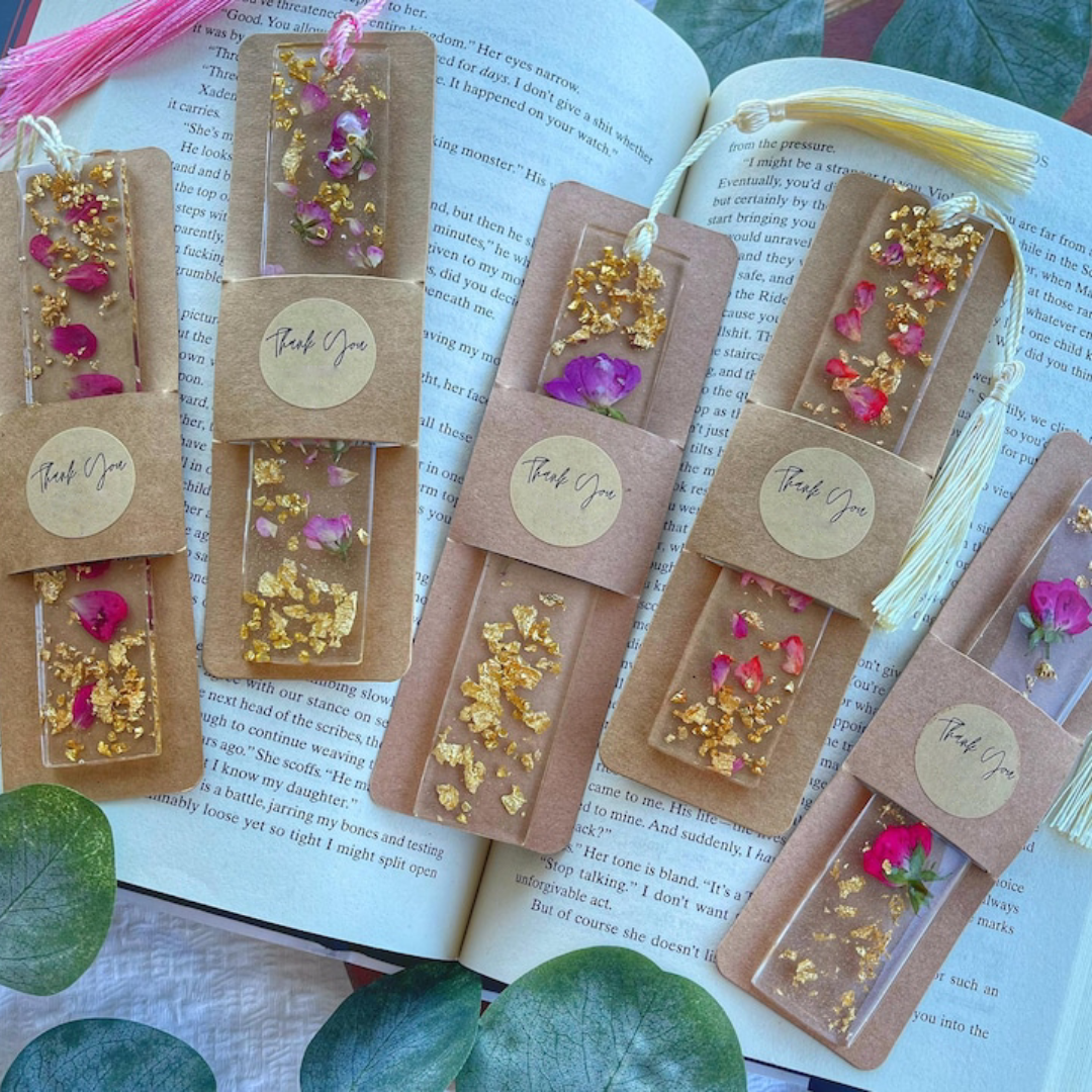 Floral Fantasy Epoxy Bookmarks