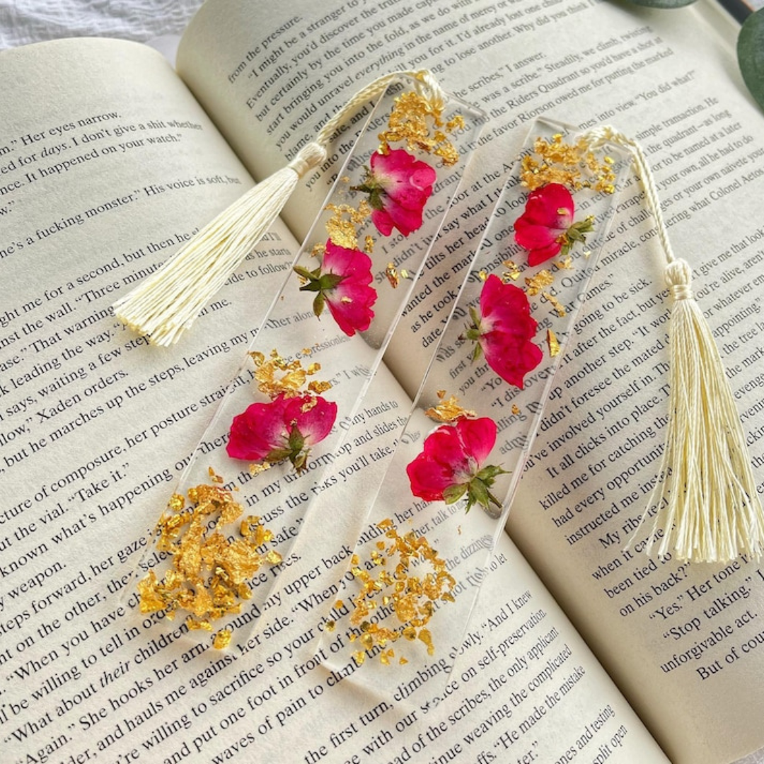 Floral Fantasy Epoxy Bookmarks