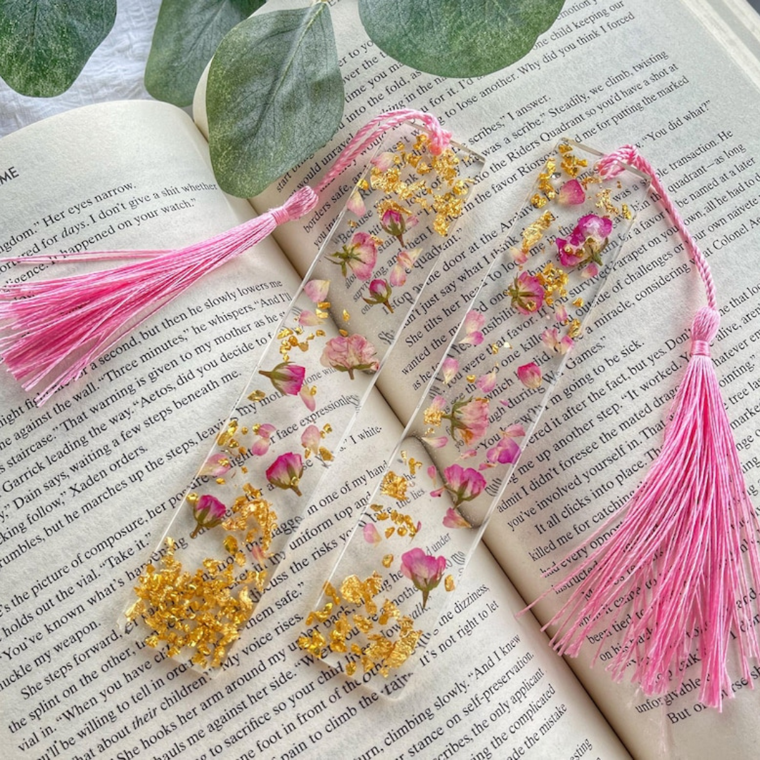 Floral Fantasy Epoxy Bookmarks