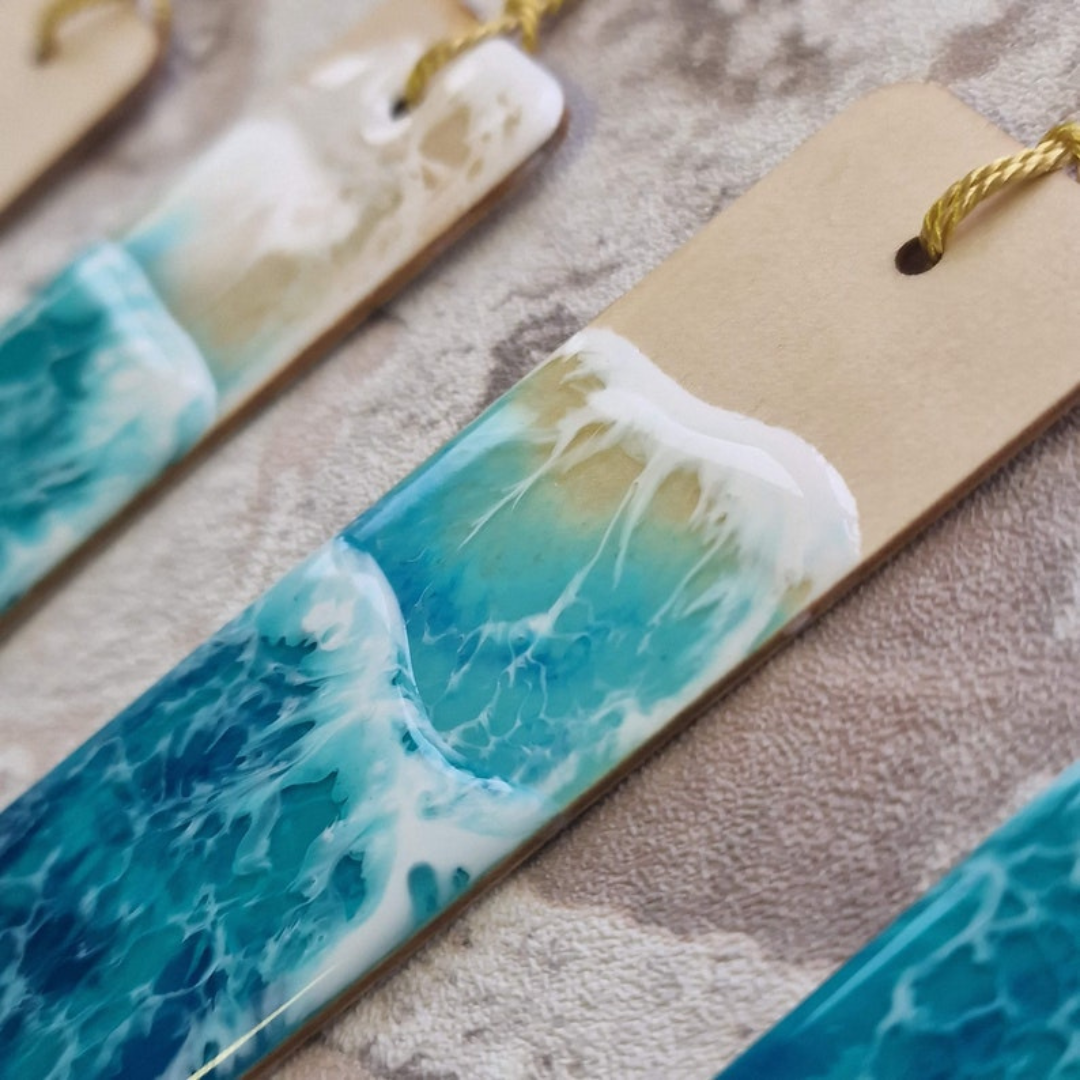 Ocean Breeze Epoxy Bookmark